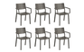 Metaline Chair, Set of 6 - Cappuccino
