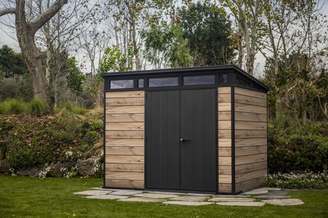Signature Pine Brown Large Storage Shed - 9x7 Shed - Keter US