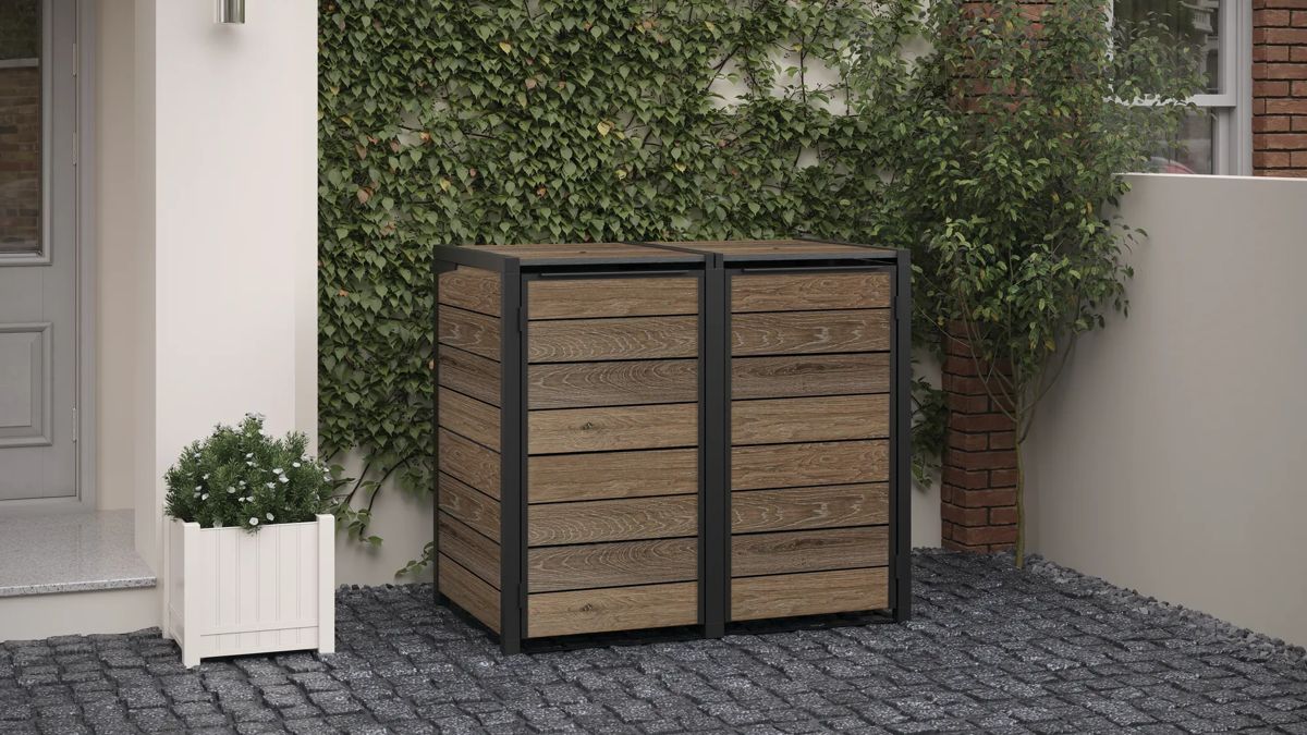Signature Hide Away Containerberging - 2x240L - Walnut