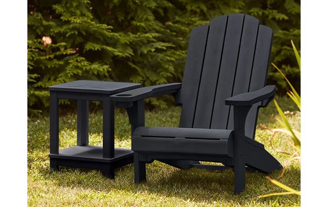 Kiawah Graphite Outdoor Adirondack Chair - Keter US