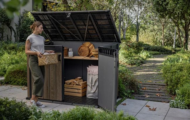 Remise de rangement horizontale en noyer Signature brune – Keter Canada