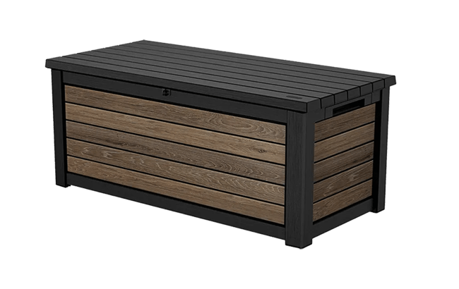 165 Gallon Storage Box Signature Deck Box Walnut Brown - Keter US