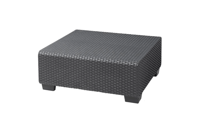 Salta Square Rattan Outdoor End Table - Graphite - Keter US