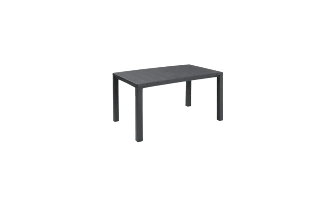 פינת אוכל ליסבון שולחן + 6 כיסאות - אפור כהה