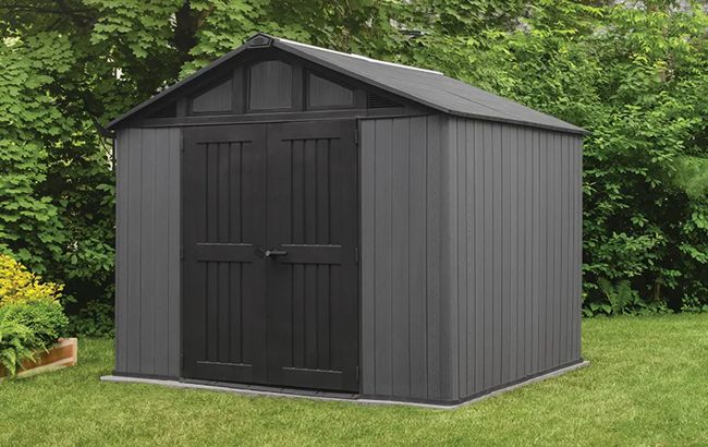 Stronghold 10x8 Shed​ - Large Storage Shed - Gray - Keter US