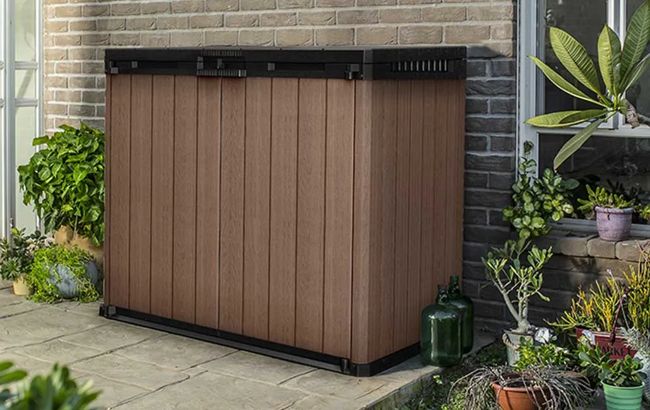 Cobertizo de exterior SIO Darwin - 141x82x120 cm y 1150L - Marrón