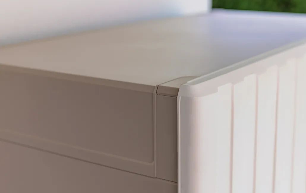 Armario escobero de exterior Groove - 180x45x80 cm. - Beige