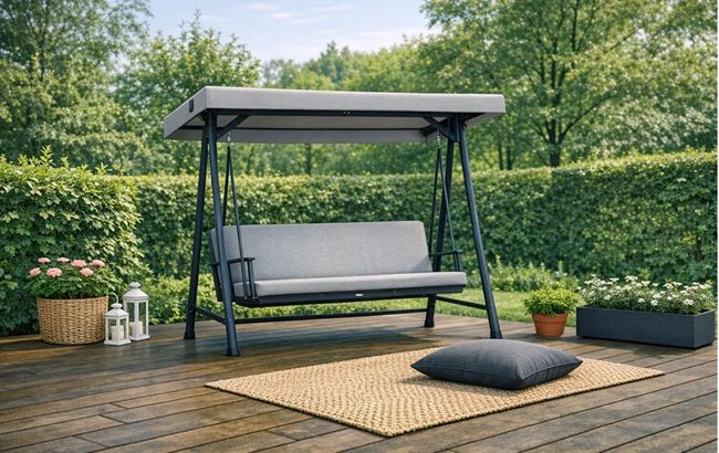 נדנדה לגינה - אפור גרפיט