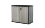 Cobertizo de exterior Patio Store - 140x73,6x120 cm y 1000L - Deco Gris