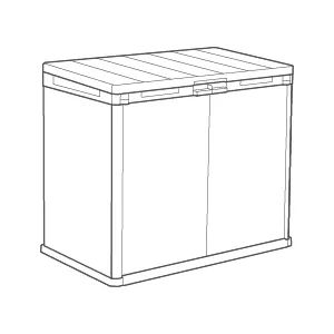 Store It Out Darwin 1150L Storage Box - Ashwood Brown