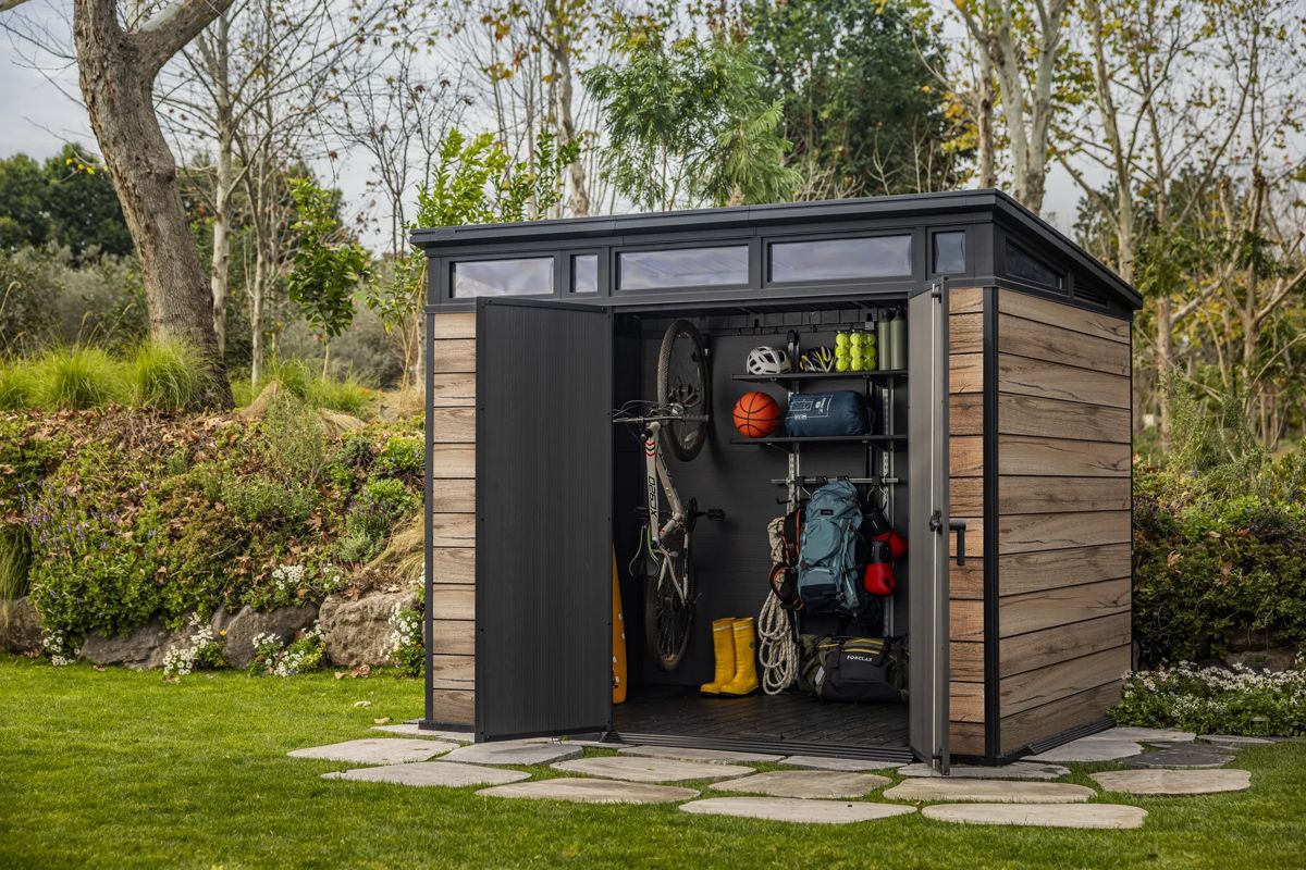 Signature Pine Brown Storage Shed - 9x7 Shed - Keter US