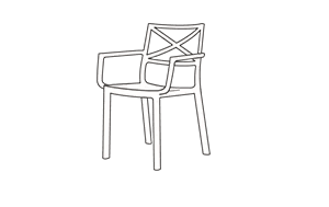 Pack de 4 sillas de exterior Metalix