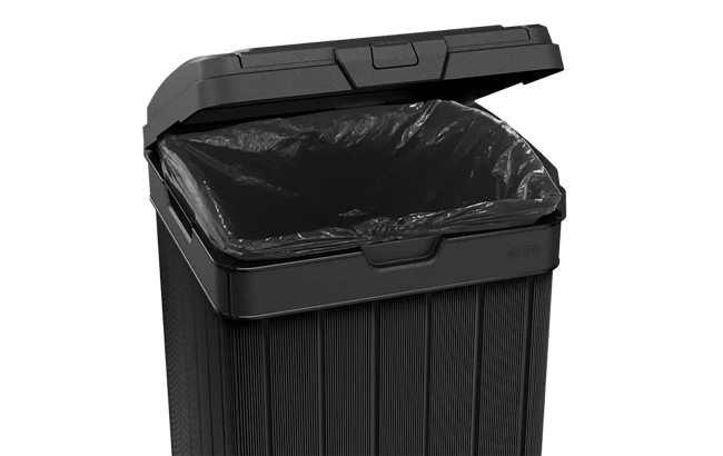 Baltimore Black Outdoor Trash Can - Keter US