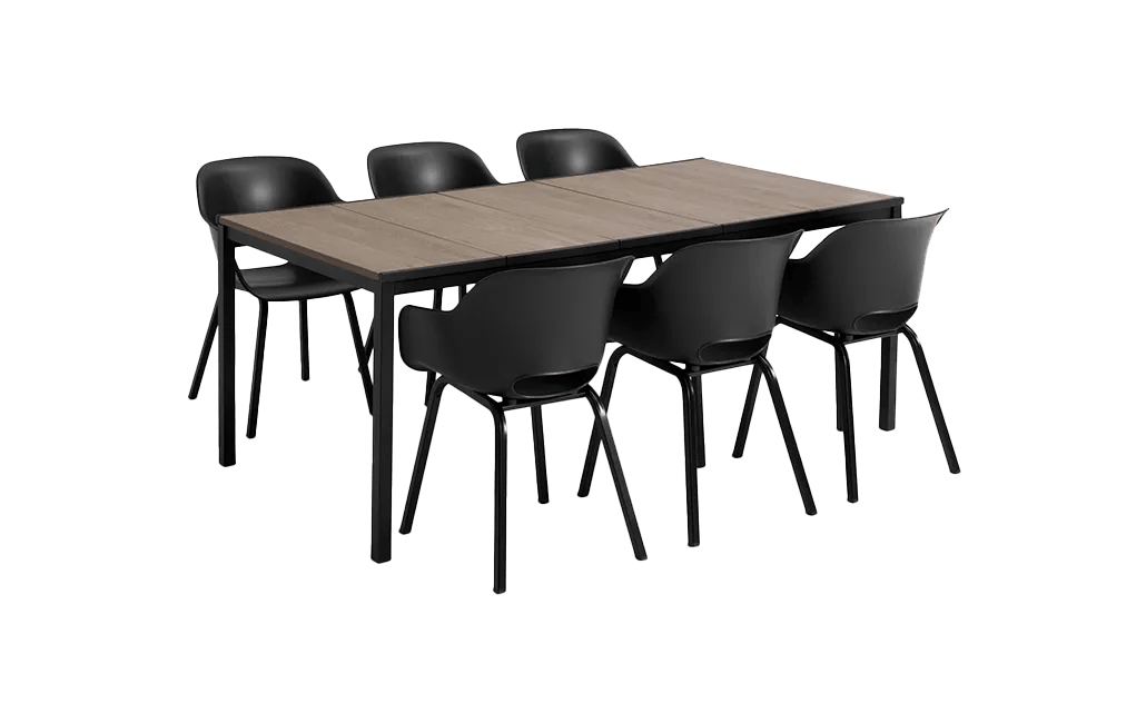 Signature Porto Diningset 194cm/6 - Grafiet