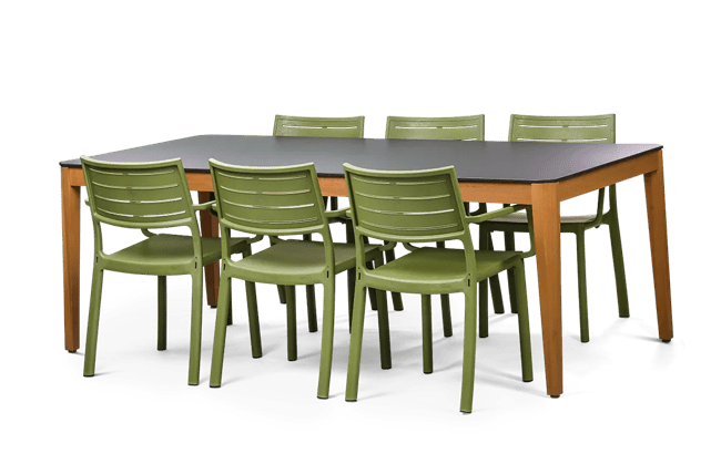 שולחן אוכל ספיר - שחור