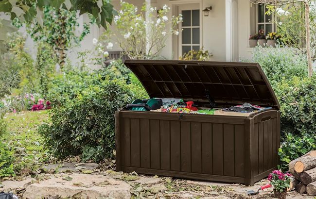 Glenwood Brown 101 Gallon Storage Deck Box - Keter US