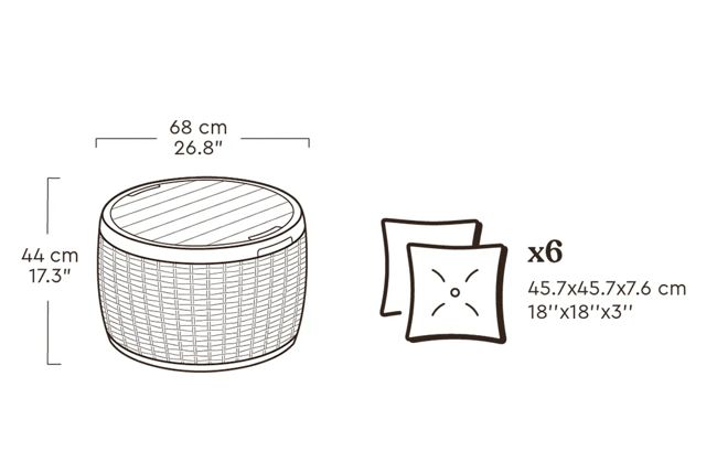 Circa 37 Gallon Storage Deck Box - White - Keter US