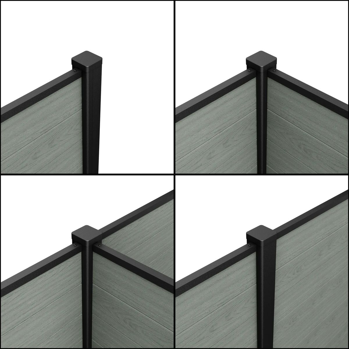 180cm Aluminium Fence Post
 - Graphite