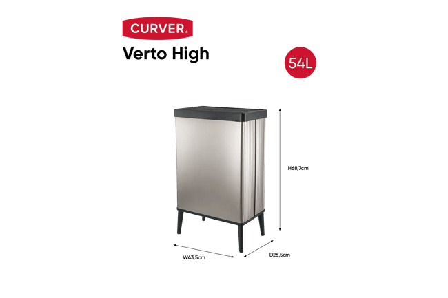 פח ורטו גבוה 54 ליטר - דובדבן