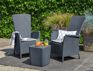 Vermont Balcony Set - Adjustable, Reclining Backrest - Grey