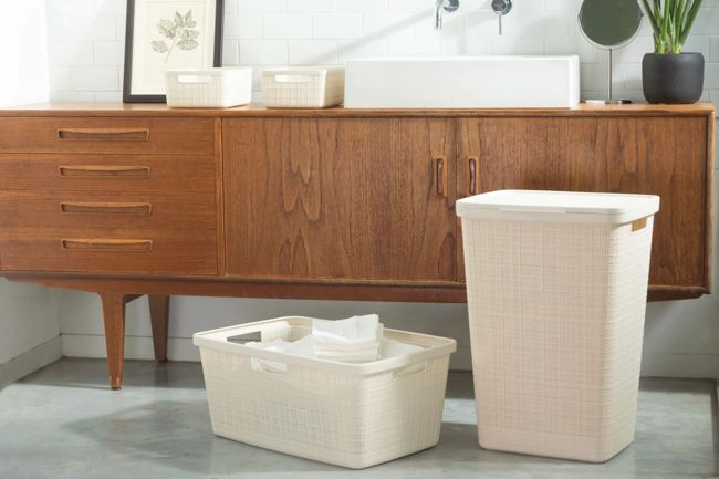 סל כביסה יוטה 58 ליטר JUTE - קרם