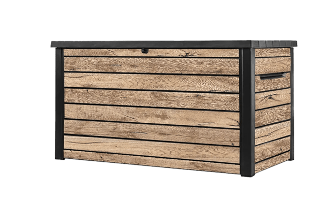 Coffre de jardin Signature 870L - Marron aspect Douglas