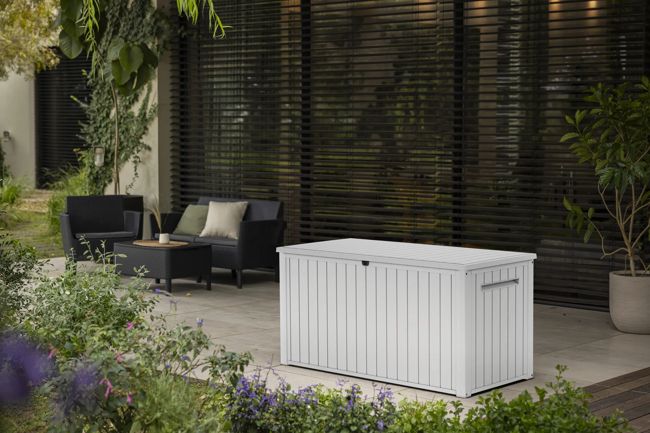 170 Gallon Outdoor Deck Box White - Keter US