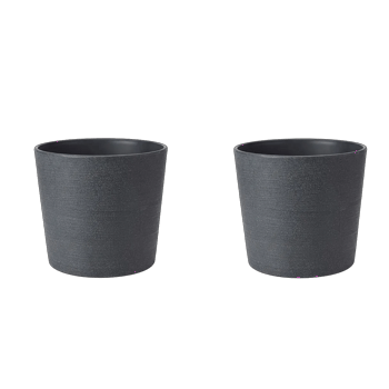 Varese Low Planter 40cm Set of 2 - Millstone Grey - Gardening