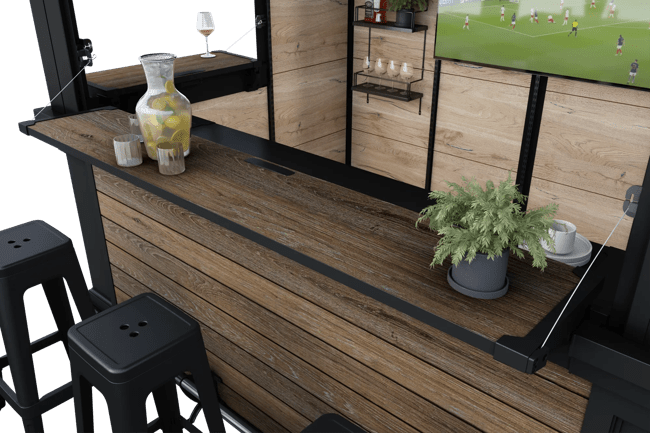 Signature Outdoor Garden Bar - Walnut Brown