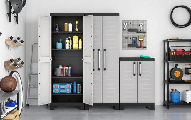 ארון שירות דטרויט נמוך - אפור-שחור thumbnail