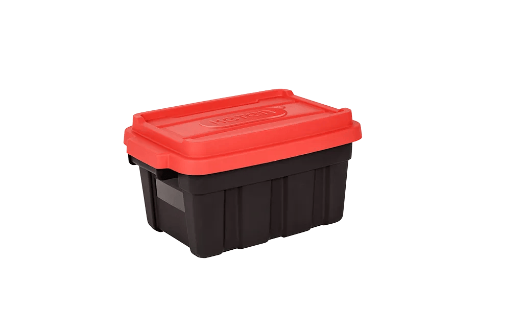 Tuff Box 11L Storage Boxes with Lid Set of 3 - Black