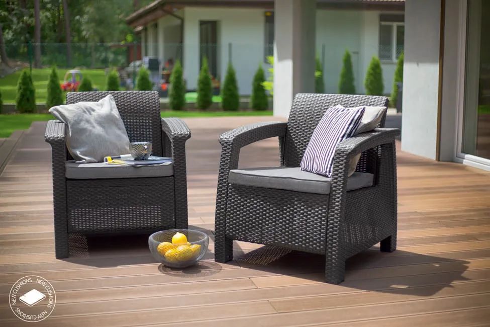 Lot de 2 fauteuils Corfu  - Graphite