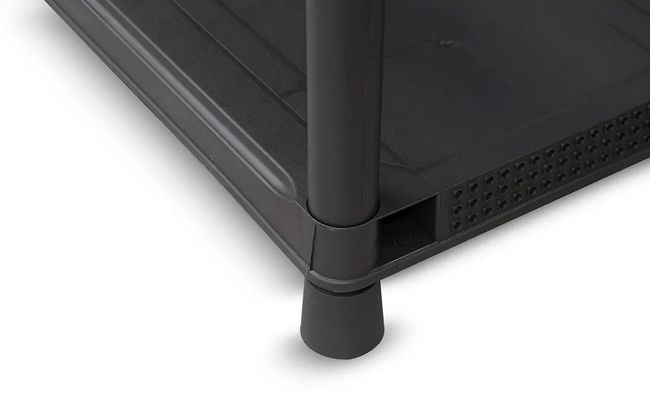 Plus Opbergrek - 4 planken - 60x30x135 CM - Zwart