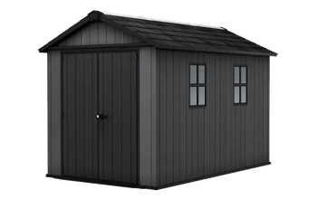 Newton Plus 7.5x11 Storage Shed - Graphite - Large Sheds