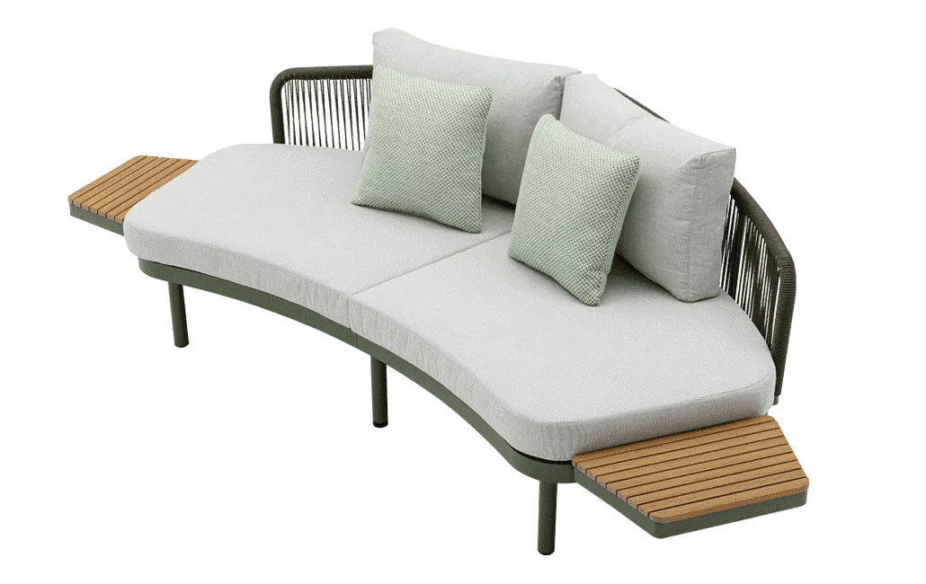 ספת רביצה מרקש + 2 שולחנות צד  - ירוק זית