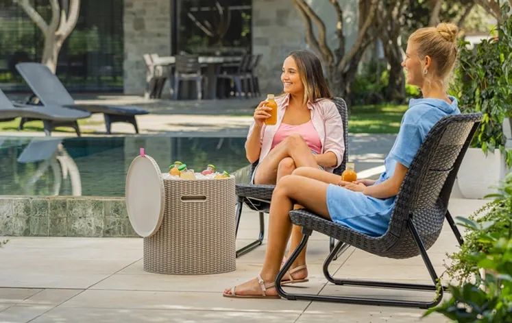Brown Outdoor Cooler Side Table - Keter US