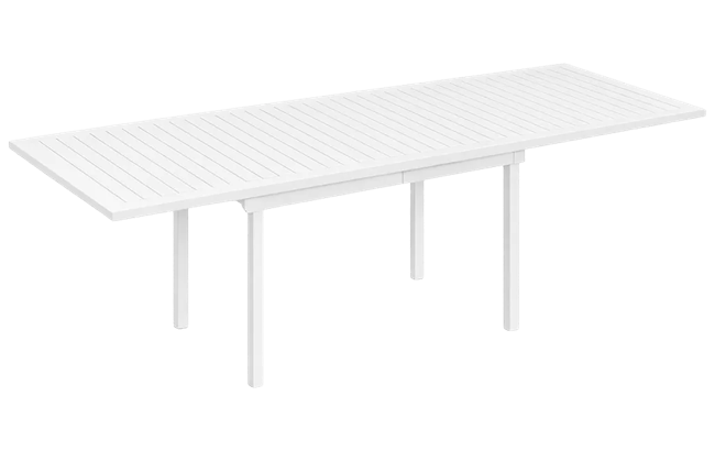 שולחן אלומיניום מדריד נפתח 140/280 - לבן