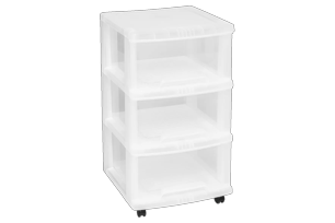 Essentials Ladeblok 3x20L - Transparant - Opbergen