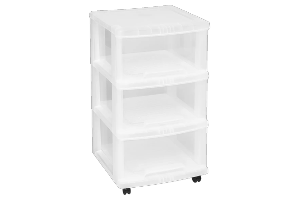 Essentials Ladeblok 3x20L - Transparant - Opbergen
