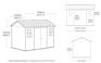 Oakland Gerätehaus 1175  - 350x230x253cm - Graubraun