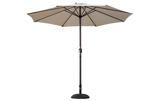 שמשיה עגולה 3 מטר - לבן-קרם