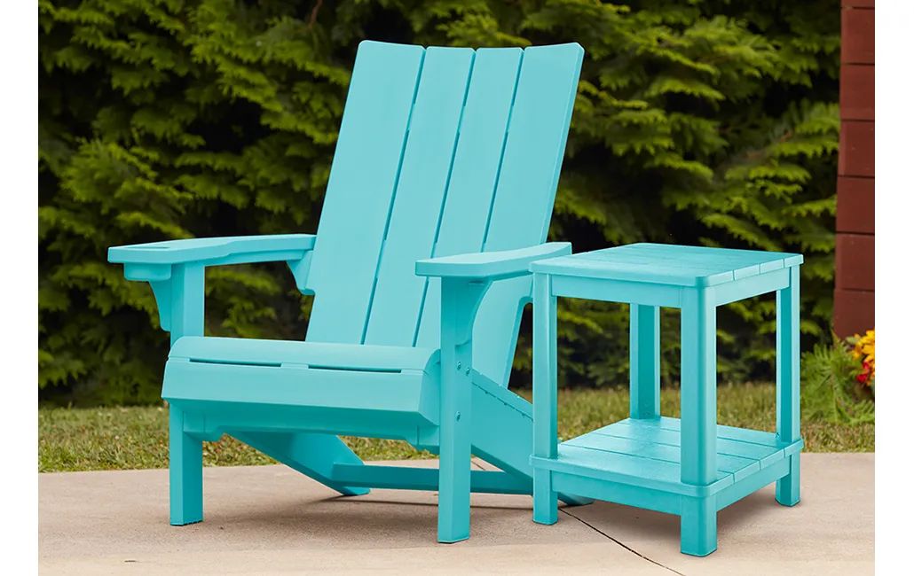 Chaise Adirondack moderne avec porte-gobelet Sarcelle – Keter Canada