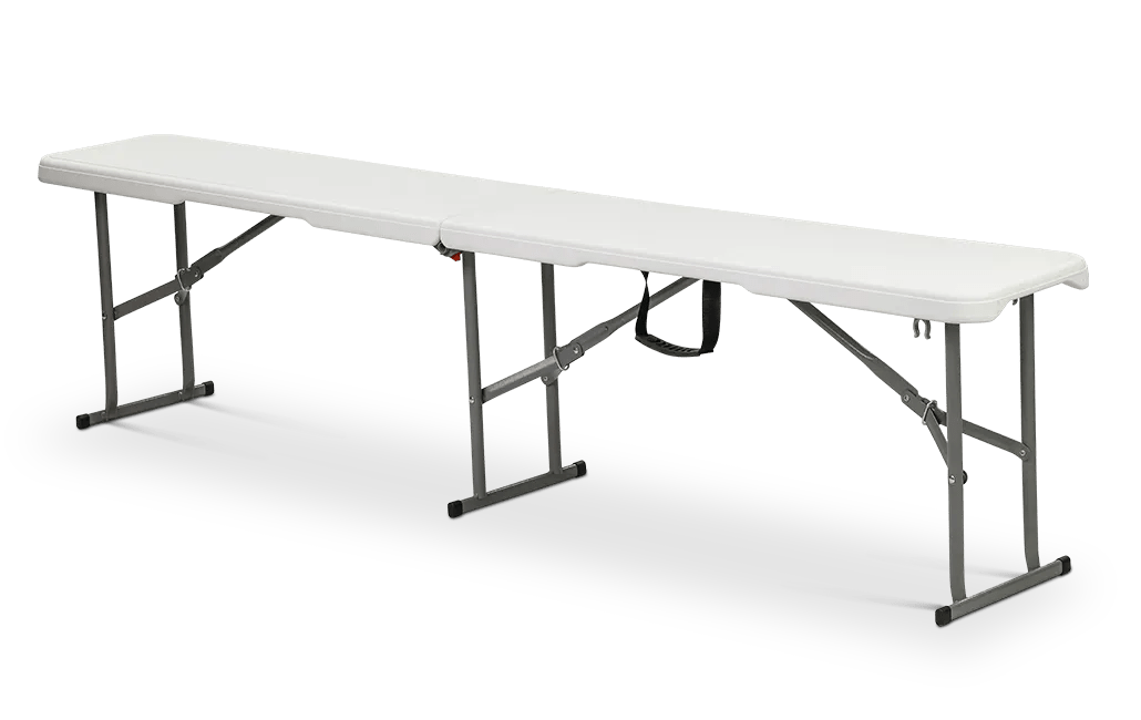 ספסל מתקפל - לבן