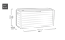 Atlas 71 Gallon Storage Deck Box Graphite - Keter Canada