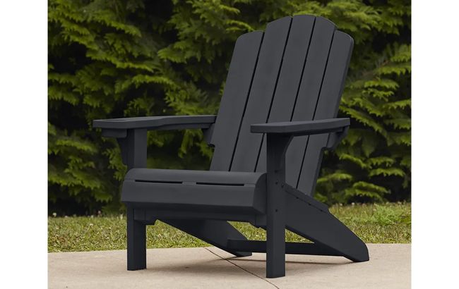 Kiawah Graphite Outdoor Adirondack Chair - Keter US