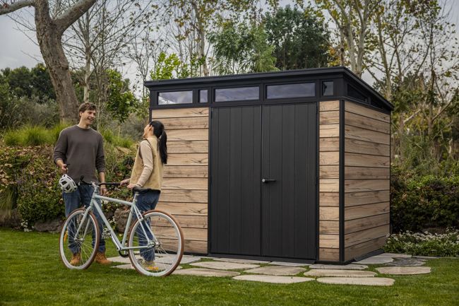 Signature Pine Brown Large Storage Shed - 9x7 Shed - Keter US