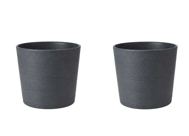 Varese Low Planter 40cm Set of 2 - Millstone Grey