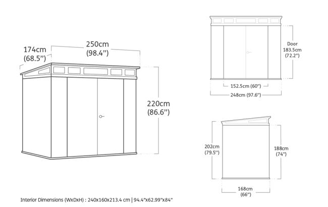 אספן 8*6 דקו  - דמוי עץ בגווני חום