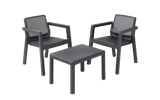 Emily 2 Seater Balcony Set - Grey