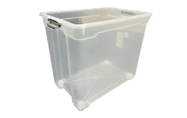 ארגז נע מובר 79 ליטר XXL - שקוף\לבן